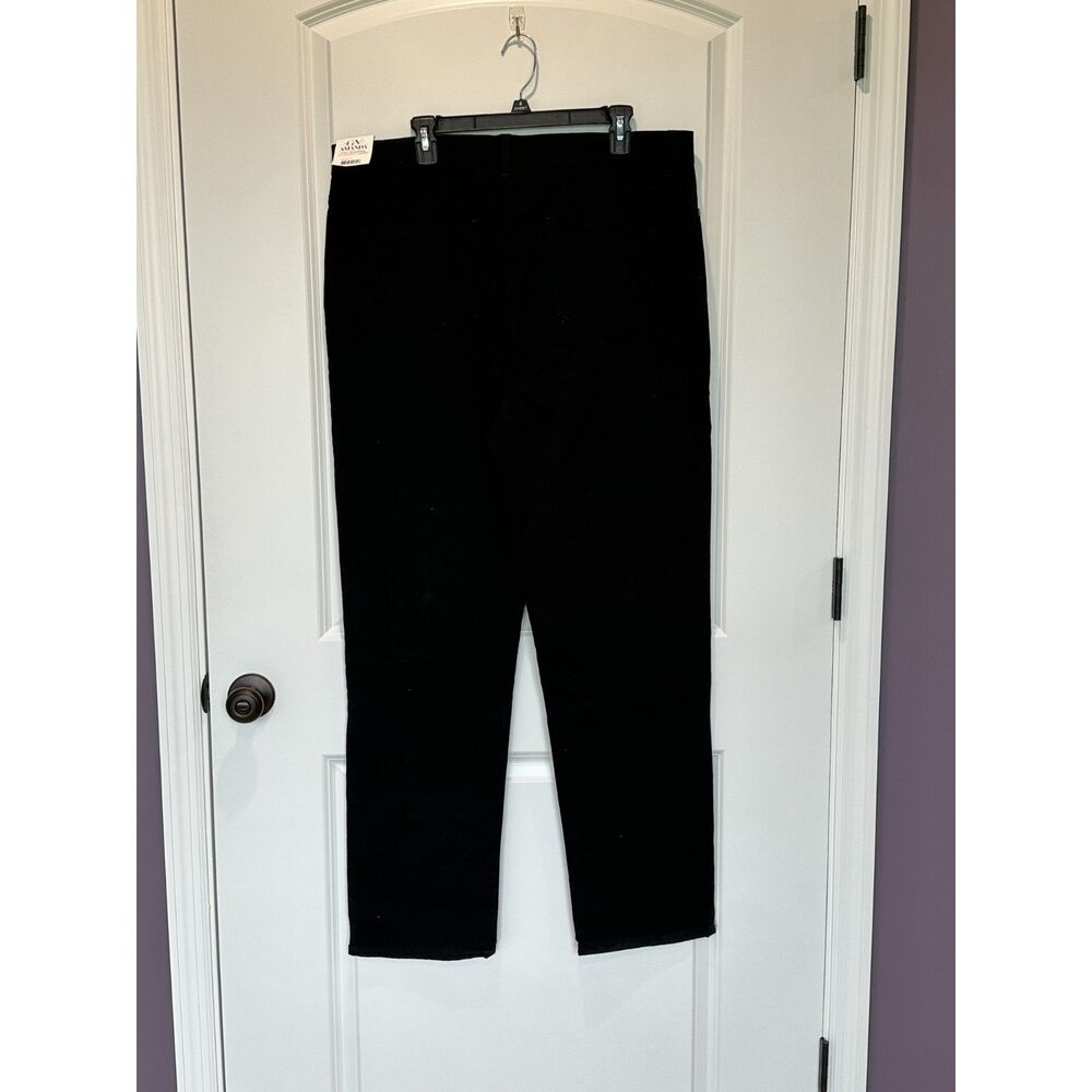NWT Gloria Vanderbilt Amanda Tapered Black Jeans Size 18 Long